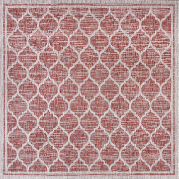 Trebol Moroccan Trellis Textured Weave Indoor/outdoor Square Rug